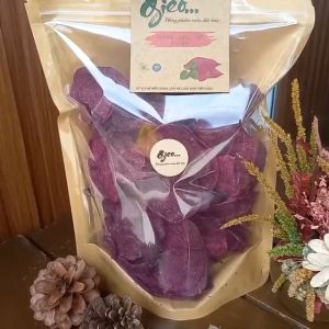 Khoai lang tím sấy giòn - túi zip vàng 250 gram