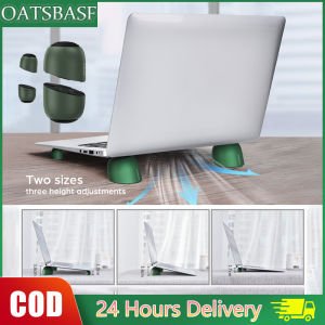 OATSBASF 2 In 1 Portable Mini Laptop Stand Magnetic Notebook Cooling Holder Heat Dissipation Universal Stand For Cell Phone And Computer