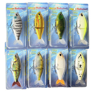 2pcs Hard Plastic Floating Fishing Lure Glider Bait Swimbait Style Sunfish Fishing Gear Lures