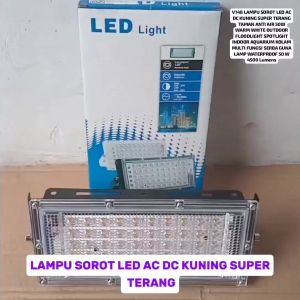 V148 LAMPU SOROT LED AC DC KUNING SUPER TERANG TAMAN ANTI AIR 50W WARM WHITE OUTDOOR FLOODLIGHT SPOT