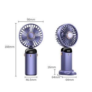 Folding Portable Mini Fan Multifunctional Hand-Held Digital Display Rechargeable Fan Desk Fan gifts for mother