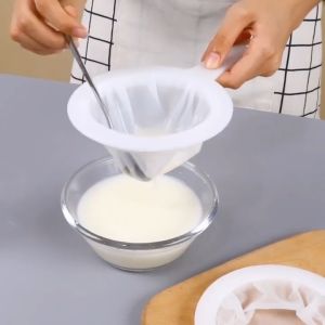 120/200/300 Mesh Washable Nylon Ultra Fine Filter Mesh Strainer Spoon Sieve Soy Milk Juice Coffee Tea Filter Kitchen Colander