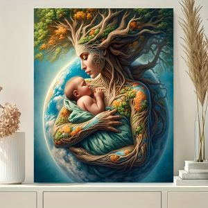 Tree of Life Mother Oil Painting By Numbers Scenery Paint By Numbers on Canvas Landscape Frameless Home Decor