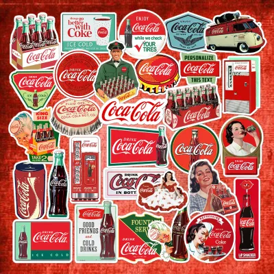 Nhãn Dán Trang Trí Chống Nước Retro Coca-Cola