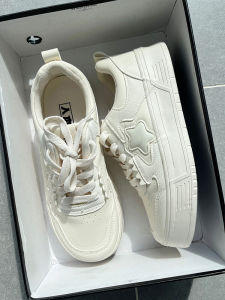 Womens Sporty Thick-Heeled Versatile Canvas Shoes Spring 2025 New Style Korean Cross-Tie round Toe Rubber Bottom Shoes