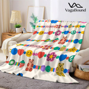 Y2K Beaded Bracelet Flannel Blanket Warm Soft Halloween Christmas Decorative Couch Warm Cozy All-Season Gift