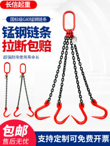 Heavy Duty Chain Hoist Lifting Slings Steel Tube Hook Single Double Hook Crane Specialized Chain Hook Lifting Equipment