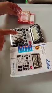 KENKO 12-Digit Dual Display Calculator with banknote verification function on the side with Large Display