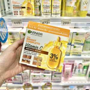 ◈Garnier Plain Amule Essence Whitening Vitamin C Light Pen Print White vc Antioxidant High Concentration Brightening 12 tabletsbox✭