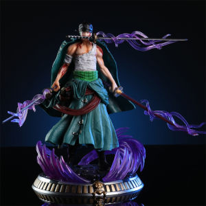 Bandai | 21cm One Piece Figure Small Blood Bath Sauron One Piece Gk Three-Knife Flow Stunt Version Scene Statue Boxed Anime