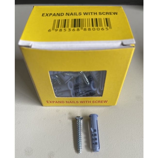 Expanded Nails Expand nails with screw tox 50set per box 5mm 6mm 8mm 10mm | Lazada PH