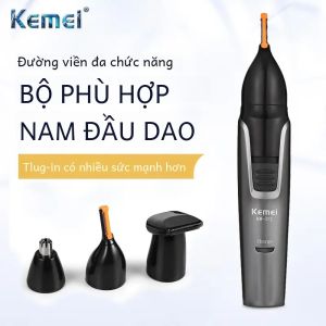 3in1 Sạc Mũi Tông Đơ Cắt Râu Trimer Cho Nam Micro Máy Cạo Lông Mày Mũi Tóc Cho Mũi Và Tai Chải Lông bộ