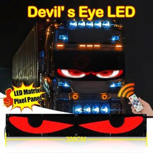 APP Control Truck Devil Eye LED Matrix Pixel Panel Graffiti Scrolling Text Soft Foldable Lighting Board Windshield Decor Display