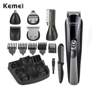 Kemei 6 In 1 Electric Rechargeable Men Wireless Hair Trimmer Set Clipper Razor Shaver KM-600