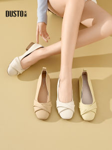 DUSTO | Shallow Comfortable Flats for Mother Non-tiring Coarse Heel Mary Jane Soft Soled 2026 Autumn