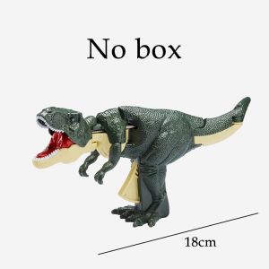 Aitemay Large Size Roaring Dinosaur Figure Sound Light Up T-Rex Toy Flexible Jaw Telescopic Action Model For Boys Girls Birthday Party Favor