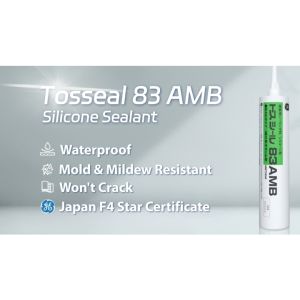 GE Tosseal 83 AMB Anti-microbial and Anti-fungal Sealant (White)