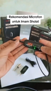TaffSTUDIO 1 Pcs Mik Dengan Layar LCD Mik Imam Masjid Pencermah Tanpa Kabel Wireless Microphone