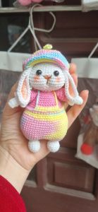 (SẴN HÀNG) Móc khóa thỏ tang tang len hanmade