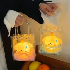 Đèn ngủ trang trí phòng hình rồng cute cún mập đeo nơ đáng yêu để bàn làm quà tặng bạn nhỏ xinh giá rẻ ý nghĩa