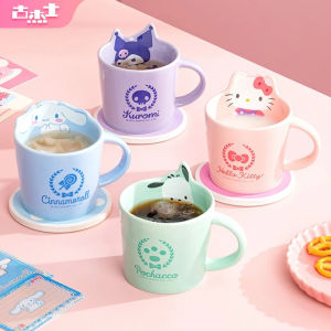 Sanrio Creative 3D Design Ceramic Mug Cute Pochacco Kuromi Pattern Coffee Cup Home Breakfast Milk Mug Office Drinkware for Gift