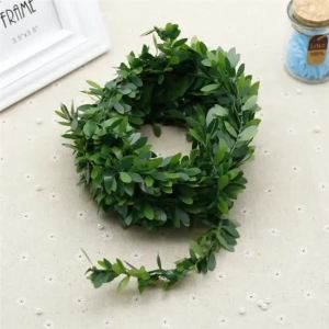 7 Meter Artificial Flowers Rattan Leaf Nylon Iron Wire DIY Wreath Accessory for Wedding Car Decoration Garland Silk Scrapbooking