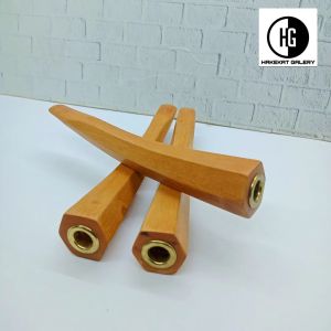 once pipa padutan kayu kemuning emas model segi enam h639