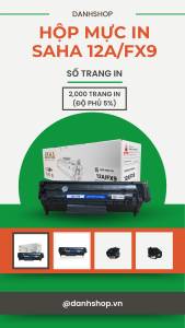 Hộp mực 12A/FX9 - SAHA - Hộp mực máy in Canon 2900 3000 HP LaserJet 1010 1012 1015 1018 1020 1022 3015 3020 3030 3050 3052 3055
