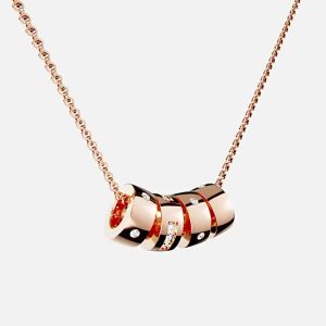 Celebrity Style Rose Gold Morse Code Necklace