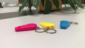 Mini Whistle LED Keychain White Light lighting Flashlight Camping Hiking Travel backpack Emergency backup stair Key chain light