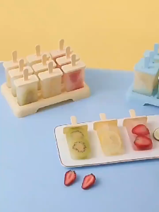 9 Cell Popsicle Molds Set Ice Cream Molds Juice Yogurt Ice Cream Mold DIY Popsicle Mold Popsicles Frozen