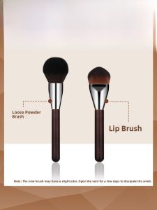 Lades | Bàn chải trang điểm dạng đèn pha lê LADES Tongue Type Powder Brush Foundation Mask Beauty Makeup Setting Brush Pack of 2