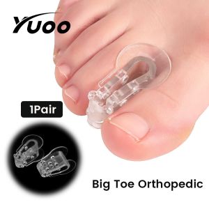 YUOO 2 Cái = 1 Cặp Miếng Đệm Kẹp Chỉnh Hình Ngón Chân Miếng Tách Chân To Xương Dụng Cụ Chăm Sóc Miếng Tách Ngón Tay Cái Dị Dạng Bàn Chân Chỉnh Hình Ngón Chân Cái Miếng Tách Chồng Lên Nhau