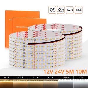 5M 10M LED Strip Light RA98 12V 24V LED เทปริบบิ้น 2835 120LED เชือกกาว 2700K 3000K 3500K 4000K 5000K 6000K