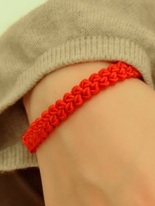 Lucky Simple Handmade Red Rope Bracelet for Men and Women Tuo Xing Nian Chinese Zodiac Year Cord Wristband