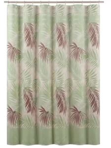 DAISHI | Elegant Green Countryside Polyester Waterproof Shower Curtain
