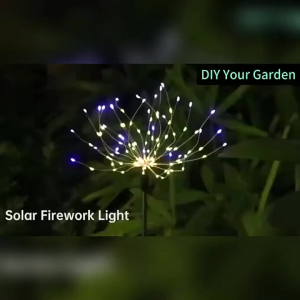8 Modes Garden Solar Lights Firework Christmas Landscape Path Lawn Lamp Outdoor Waterproof Garden Decoration Light Patio Yard Led Lamps