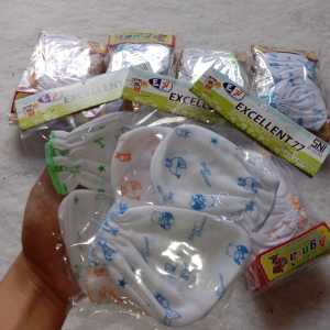 Sarung Tangan & Sarung Kaki Bayi Newborn 0-4 Bulan: 1 Lusin 6 Set & 4 Set