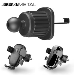 SEAMETAL Universal Car Air Vent Clip Mount 17mm Ball Head Base Spiral Hook untuk Car Air Outlet pemegang telefon mudah alih untuk GPS Stand