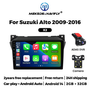 MEKEDE 9 Android 14 Car Radio Multimedia For Suzuki Alto 2009-2016 Navigation Audio Stereo WIFI Wireless Android Auto CarPlay