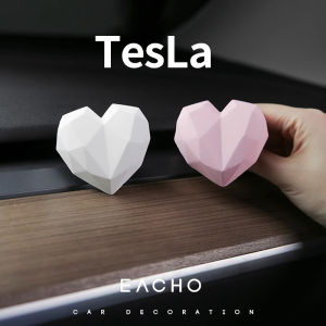 KVS | Heart-Shaped Car Fragrance Diffuser Stone for Tesla Model Y Vent Decoration
