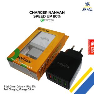 [KN ACC] BATOK CHARGER FAST CHARGING 3.1A WITH LED QUALCOMM 3.0