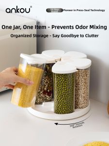 Ankou | Sealed Food Storage Container Rotating Rice Bin