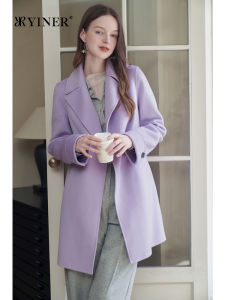 Merino Wool Cashmere Blend Double-faced Coat