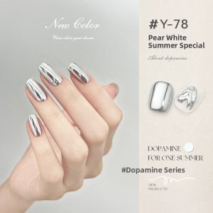 Ultra Bright Aurora Gold And Silver Mirror Powder Nail Art Dopaamine Plating Magic Mirror Powder Chinese Brand Leaf She