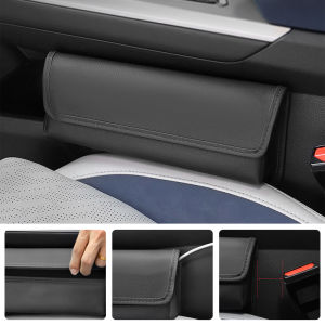 SEAMETAL Car Seat Storage Bag Leather Seat Gap Storage Pocket Slit Side Filler Box Car Interior Crevice Organizer Box