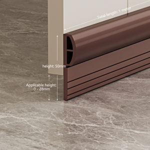 1m Self Adhesive Door Bottom Seal Strip TPE Rubber Thickened Soundproof Weather Stripping for Metal Glass Bedroom Door Gap