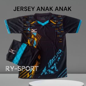set setelan jersey anak anak umur 10 tahun baju bola voli badminton