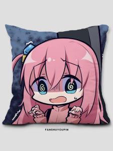 Modern Minimalist Double-Sided Cartoon Anime Pillow Cover Naptime Cushion Square Shape Mixed Fabric Filling Versatile Bedroom