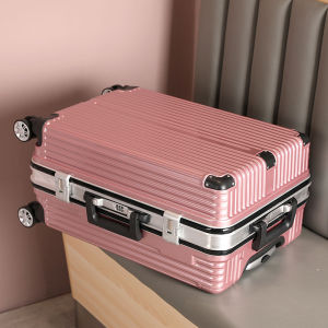 Aluminum Frame Luggage Suitcase Fashionable Travel Bag with Four-Way Wheels Password Lock 20 Inch 24 Inch for Men And Women